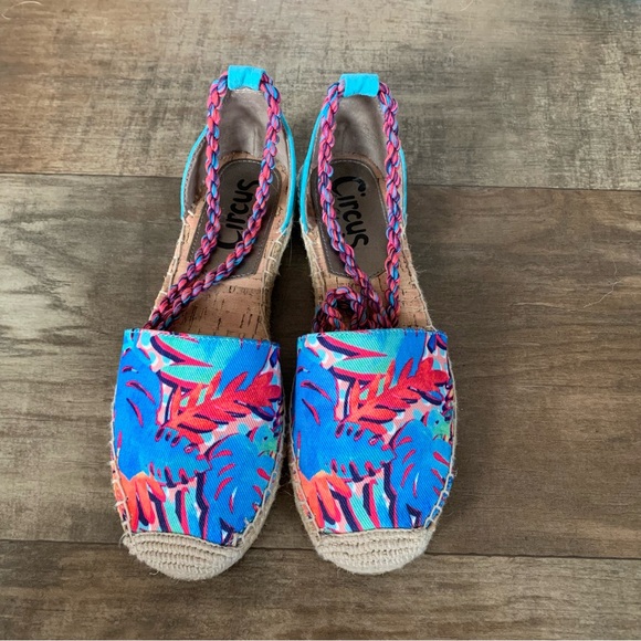 Sam Edelman ankle wrap tropical espadrilles - Picture 2 of 11